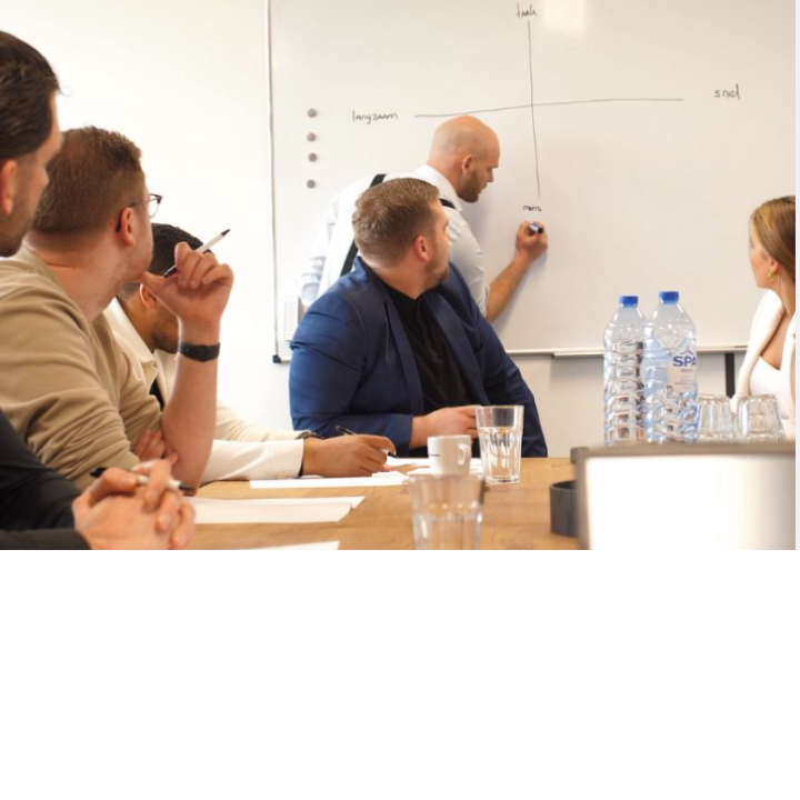 Anton Frederiks geeft een teamtraining aan een groep